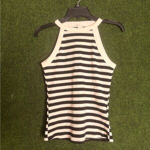 H&M Black and White Striped Tank Top